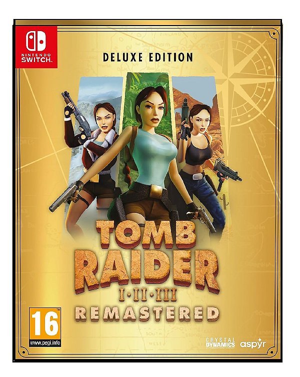 Tomb Raider I-III Remastered: Deluxe Edition (Euro) - Switch