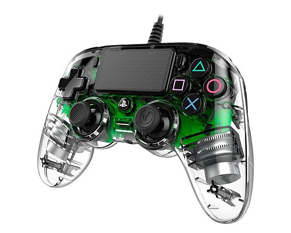 Controle Nacon Wired Illuminated Compact Controller Green (Com fio, Iluminado, Verde) - PS4 e PC