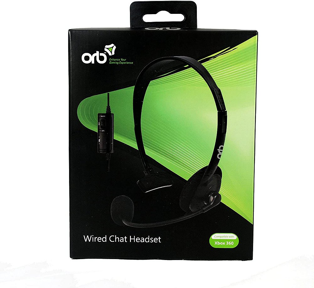 ORB Xbox 360 Wired Headset Black (Com fio, Preto) - XBOX 360