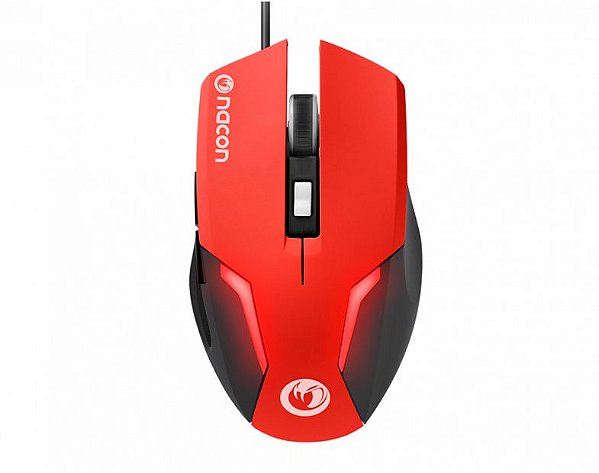 Mouse Nacon Wired Gaming Mouse GM-105RED - Optical Sensor - 2400DPI - Cabo 1,5m (Com fio, Vermelho)