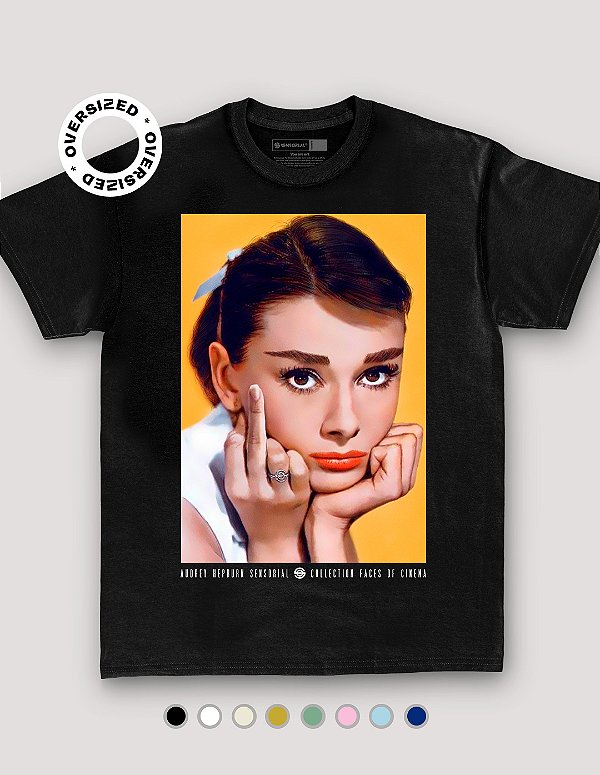 Camiseta Oversized Audrey Hepburn