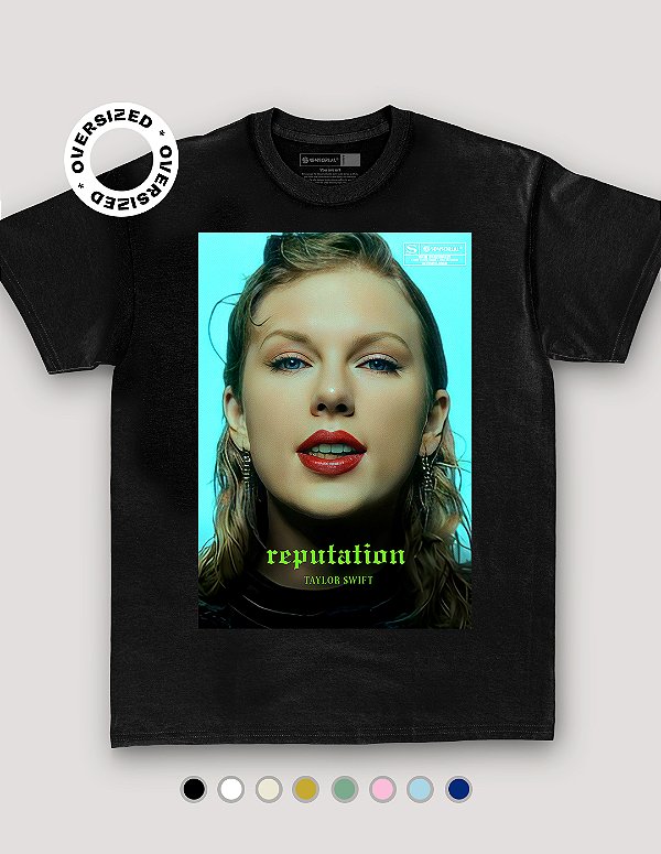 Camiseta Oversized Taylor Swift Reputation Face