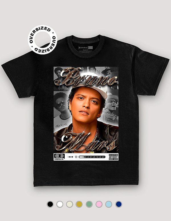 Camiseta Oversized Bruno Mars The Town