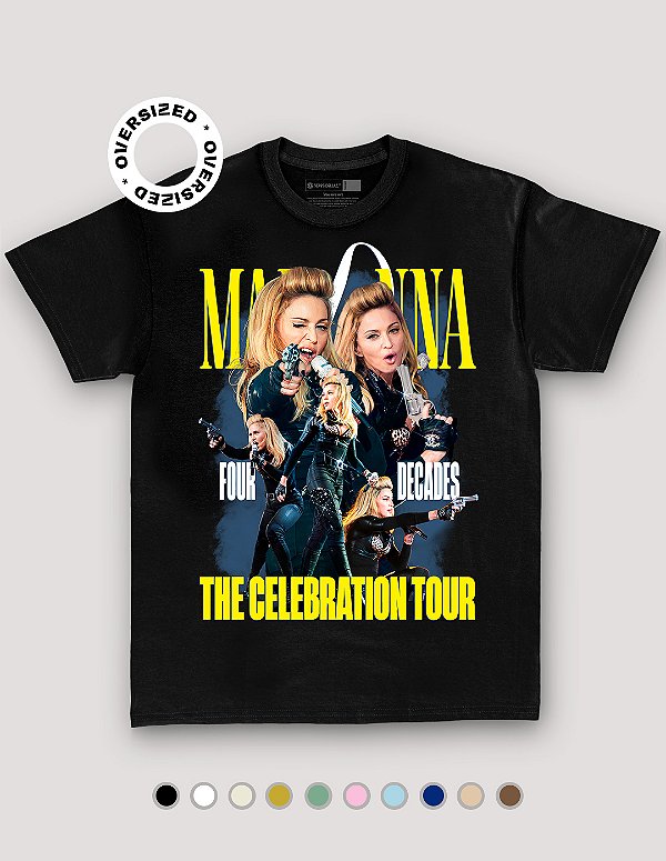 Camiseta Oversized Madonna Celebration Tour