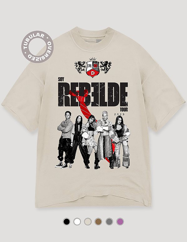 Camiseta Oversized Tubular Rebelde Tour 2023
