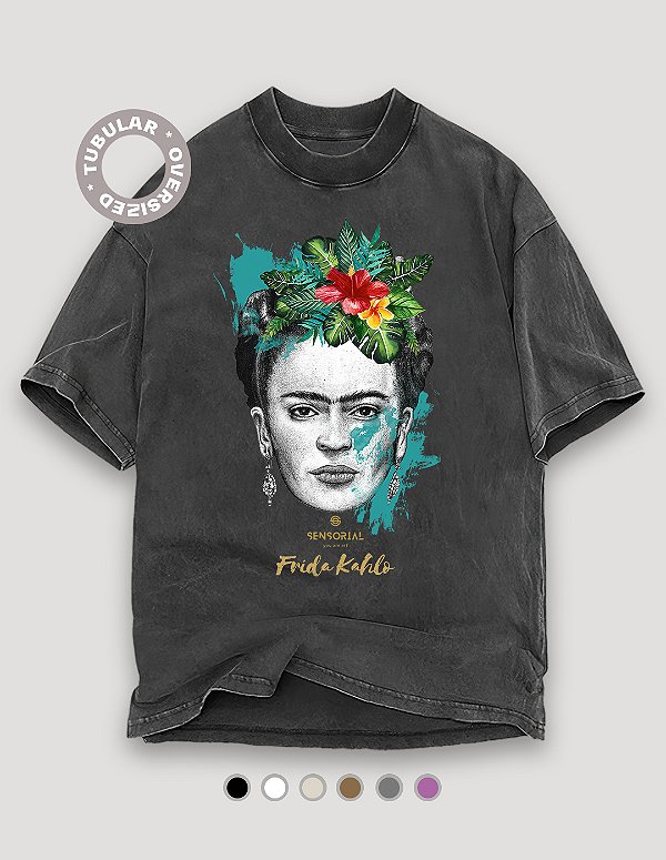Camiseta Oversized Tubular Frida Kahlo