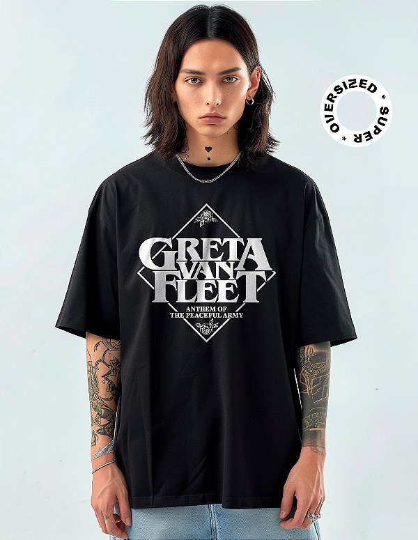 Camiseta Oversized Super Greta Van Fleet Band