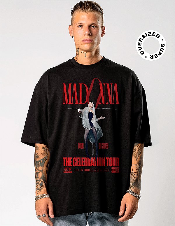 Camiseta Oversized Super Madonna The Celebration Four Decades