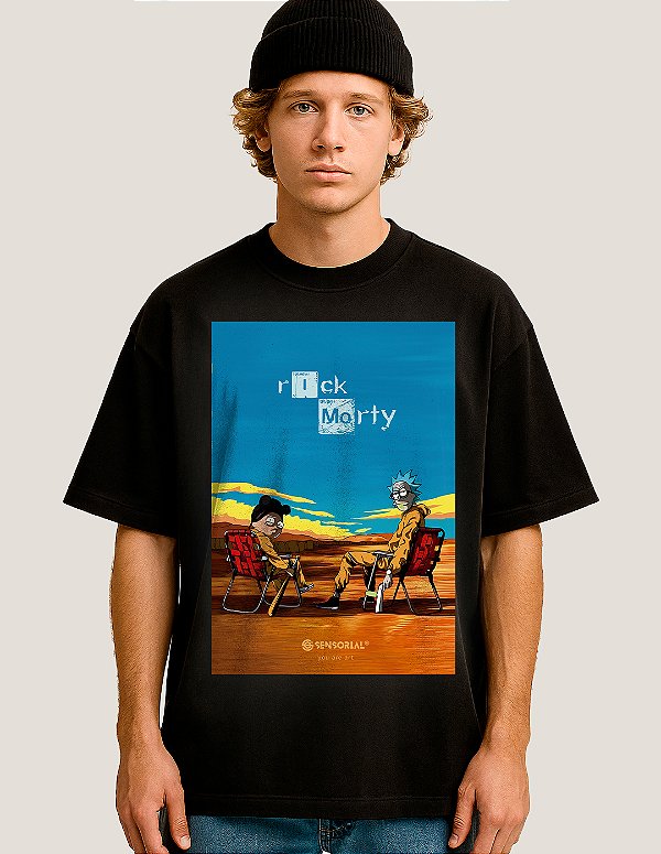 Camiseta Oversized Super Rick and Morty