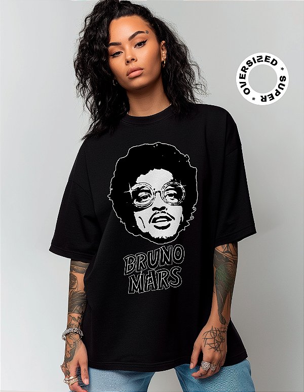 Camiseta Oversized Super Bruno Mars Silk Sonic