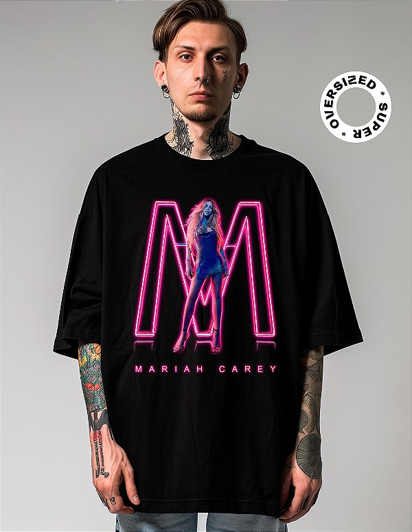 Camiseta Oversized Super Mariah Carey Caution