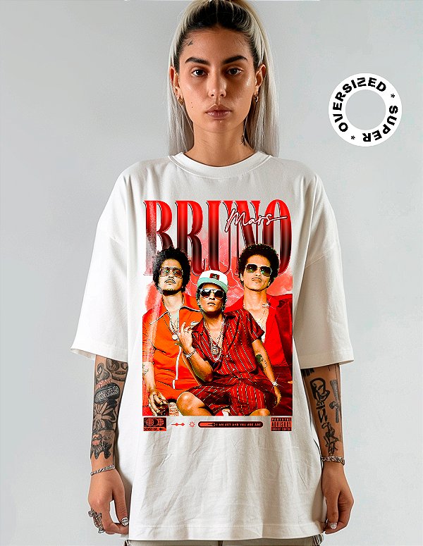 Camiseta Oversized Super Bruno Mars Finesse Fever