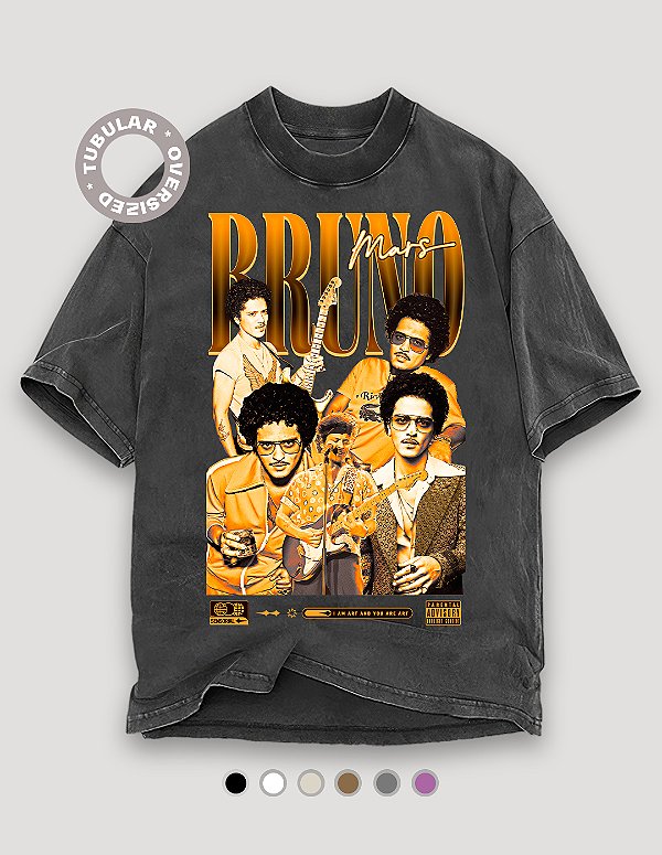 Camiseta Oversized Tubular Bruno Mars Finesse Flow