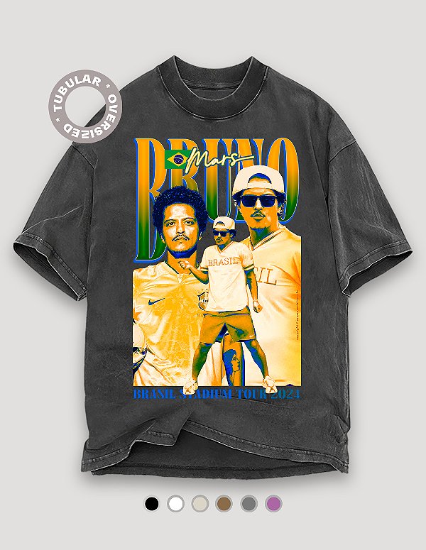 Camiseta Oversized Tubular Bruno Mars Brazilcore