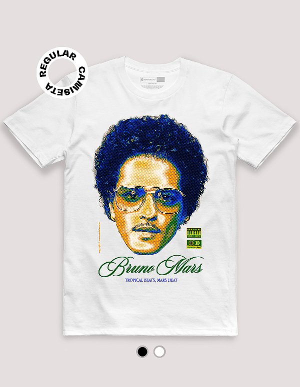 Camiseta Tradicional Bruno Mars Tropical Beats