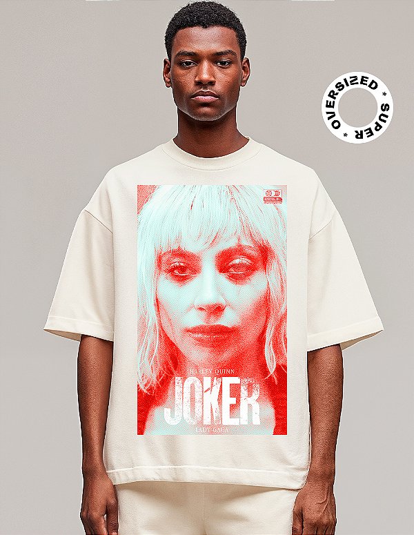 Camiseta Oversized Super Joker Harley Quinn