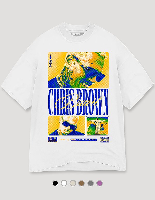 Camiseta Oversized Tubular Chris Brown Brazil