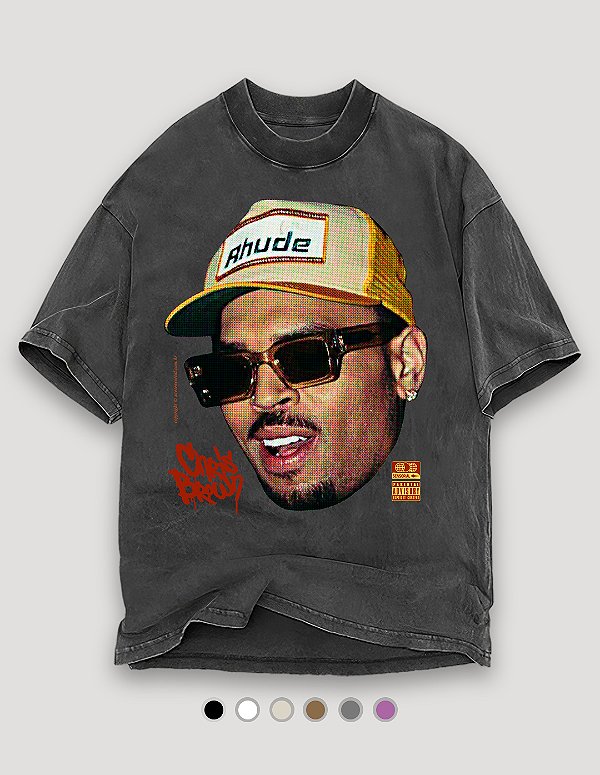 Camiseta Oversized Tubular Chris Brown Graffiti Breezy