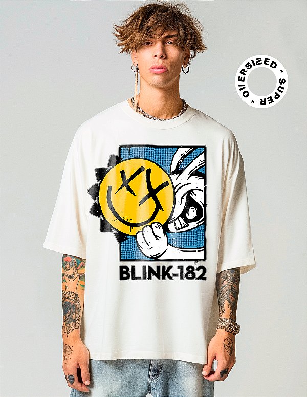 Camiseta Oversized Super Blink 182 Smile - BF