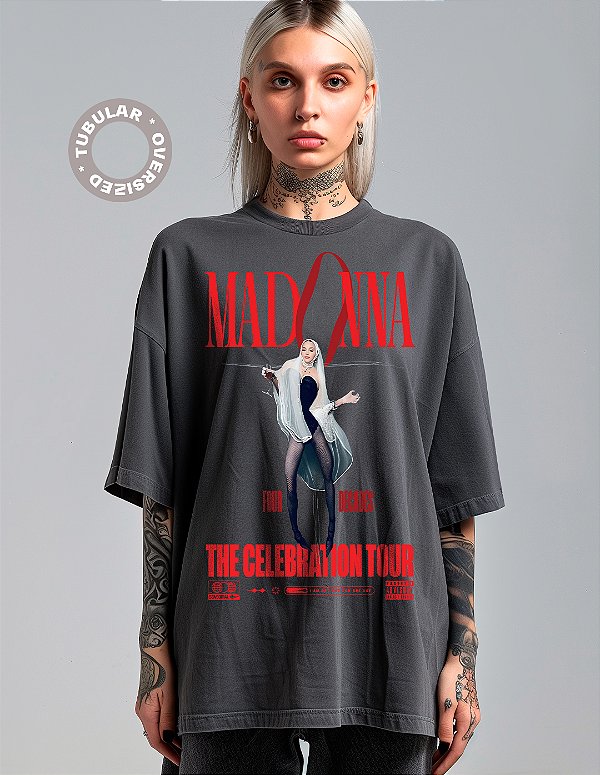 Camiseta Oversized Tubular Madonna The Celebration Four Decades - BF