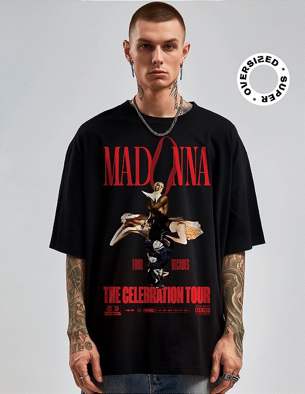 Camiseta Oversized Super Madonna Four Decades - BF