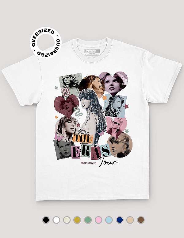 Camiseta Oversized Taylor Swift The Eras Tour - BF
