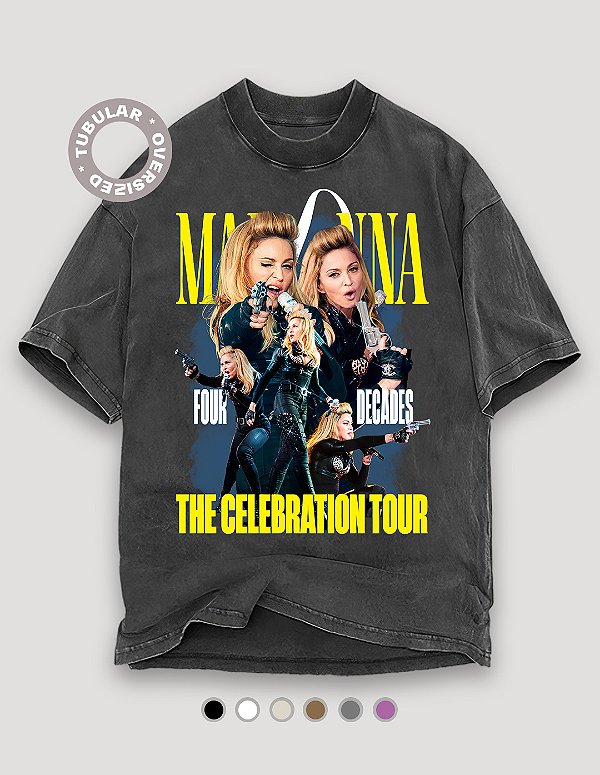 Camiseta Oversized Tubular Madonna Celebration Tour - BF