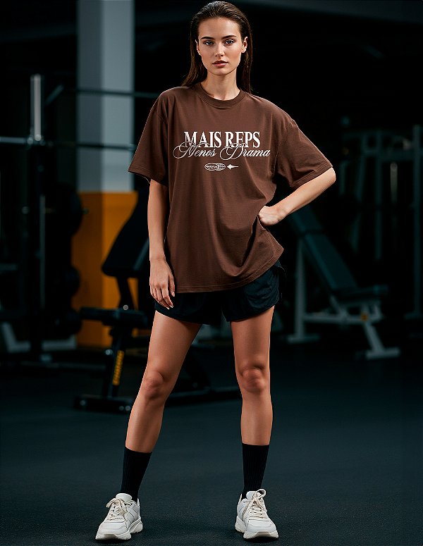 Camiseta Oversized Super Treino Mais Reps