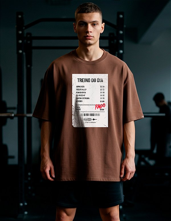 Camiseta Oversized Super Treino Do Dia