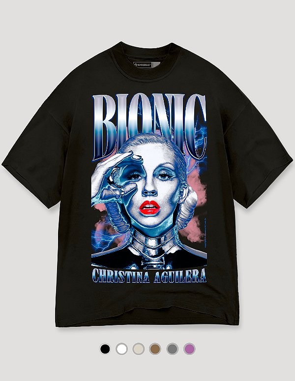 Camiseta Oversized Tubular Christina Aguilera Bionic