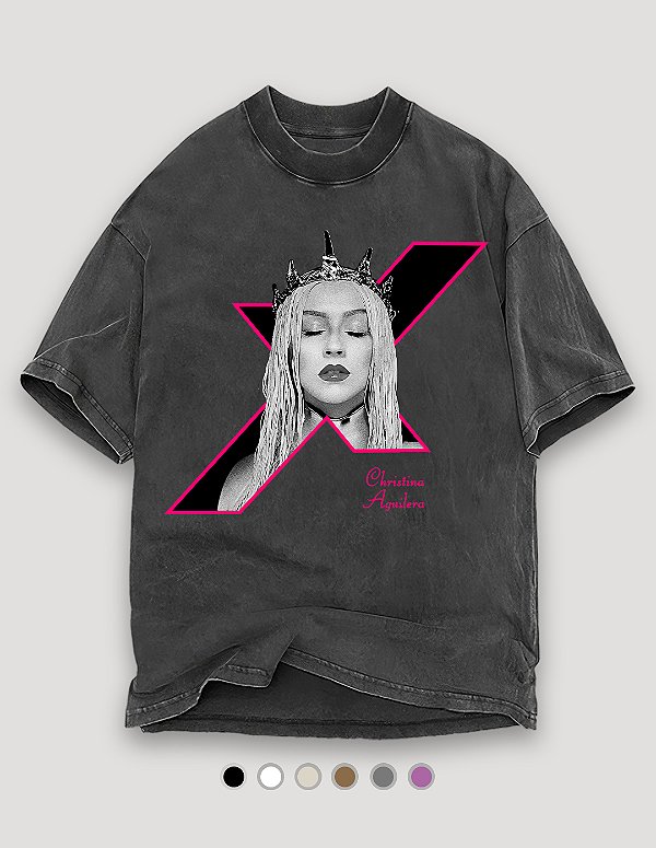 Camiseta Oversized Tubular Christina Aguilera Queen