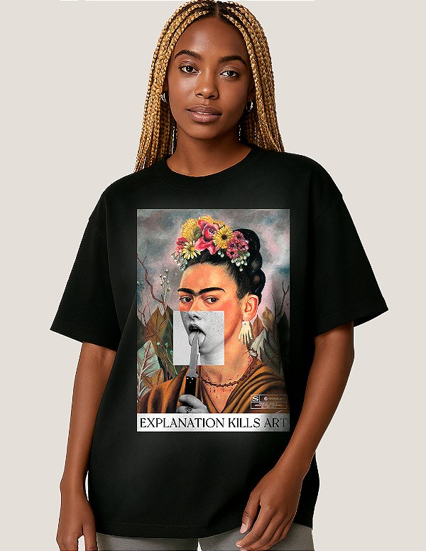 Camiseta Oversized Super Frida Explanation Kills Art