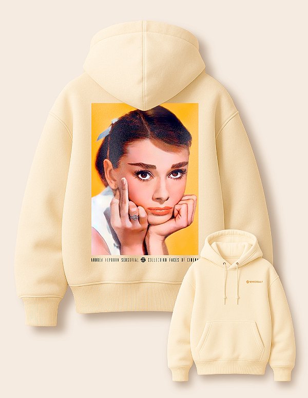 Moletom Canguru Oversized Audrey Hepburn