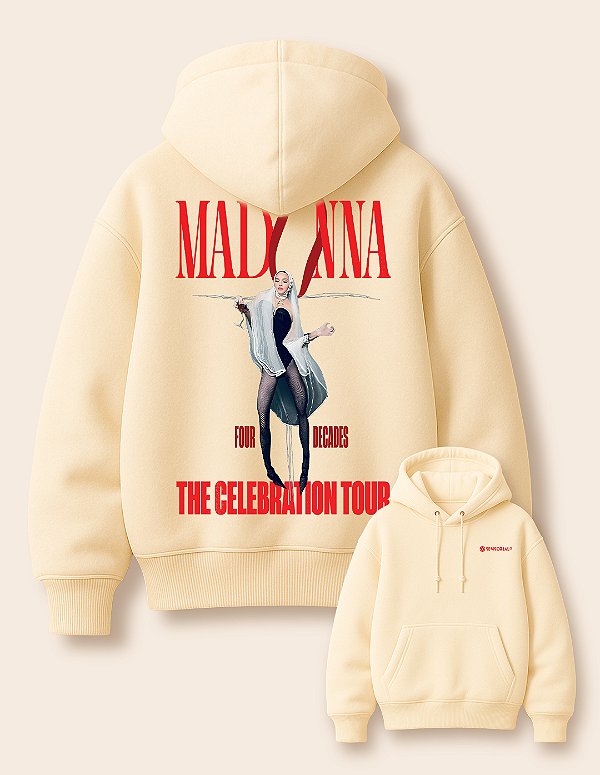 Moletom Canguru Oversized Madonna The Celebration Four Decades