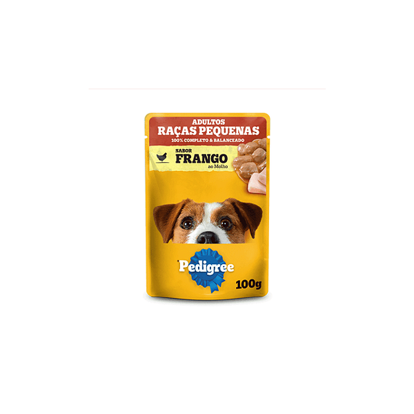 Ração Úmida Pedigree Sachê Cães Adultos Raças Pequenas Frango ao Molho 100g