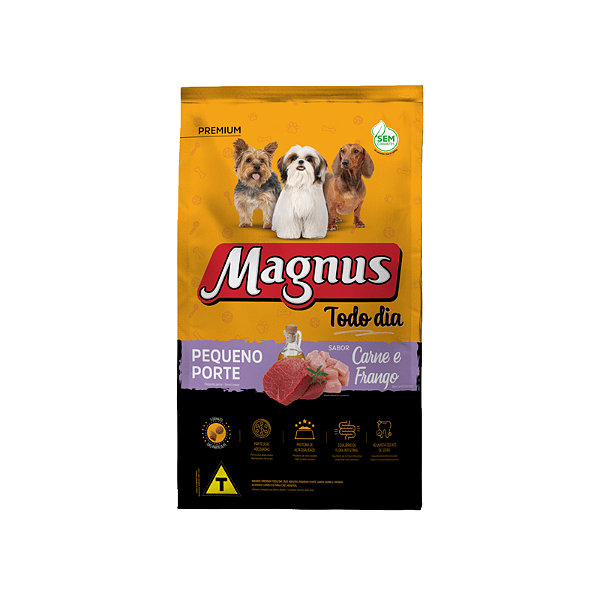 Ração Magnus Todo Dia Cães de Pequeno Porte Carne e Frango 15kg