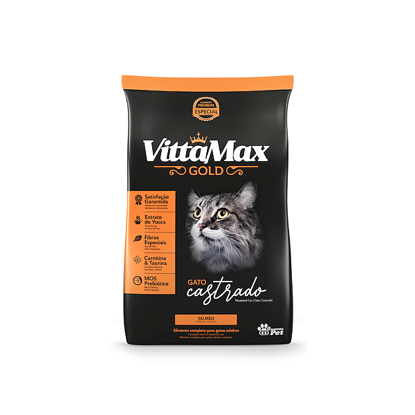 Vittamax Gold Gato Castrado Sabor Salmão 1Kg