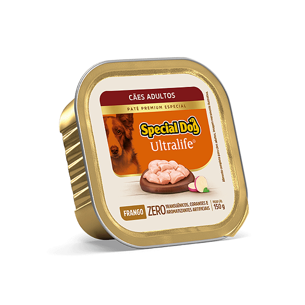 Patê Special Dog Ultralife Cães Adultos Sabor Frango e Batata-Doce 150g