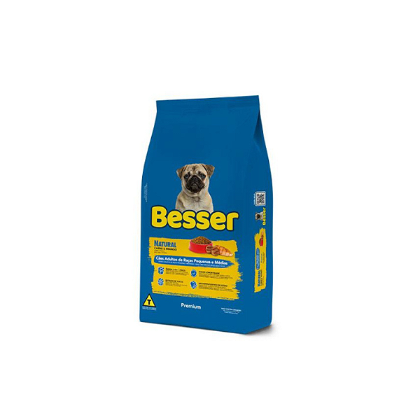 Besser Natural Cães Adultos Raças Pequenas e Médias 15kg