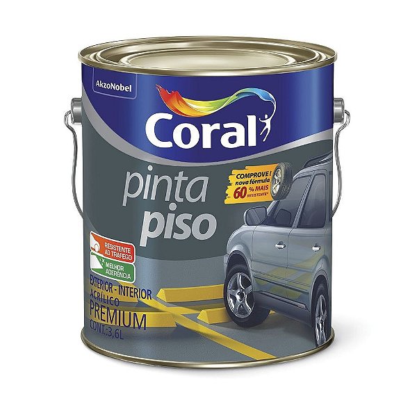 Tinta Piso 3,6L - Amarelo Demarcação - CORAL
