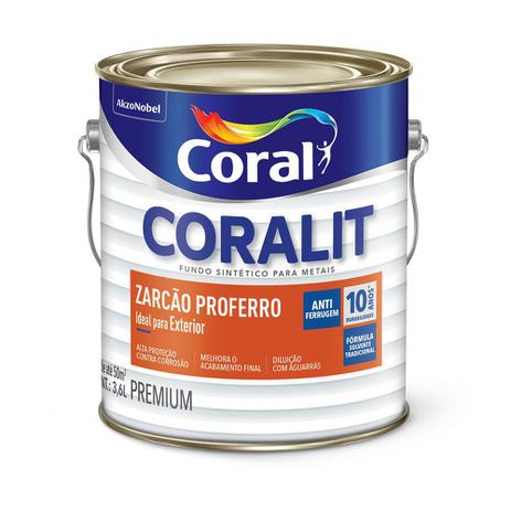 Fundo Zarcão Proferro Antioxido Coralit 3,6L - CORAL