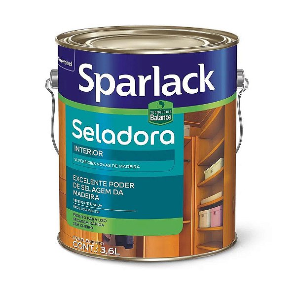 Seladora Sparlack Para Madeira 3,6L Transparente - CORAL