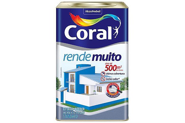 Tinta Acrílica Fosco Rende Muito 18L - Pêssego - CORAL