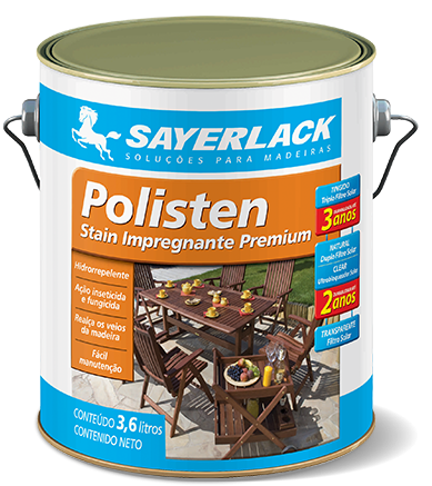 Verniz Stain Impregnante Polisten Natural 3,6L - TS.3201.427CGL - SAYERLACK