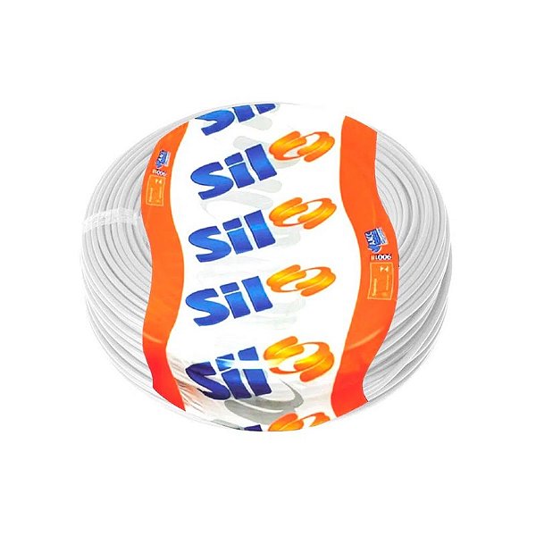 Cabo Flexível 750V 10mm 1 Metro Branco - SIL
