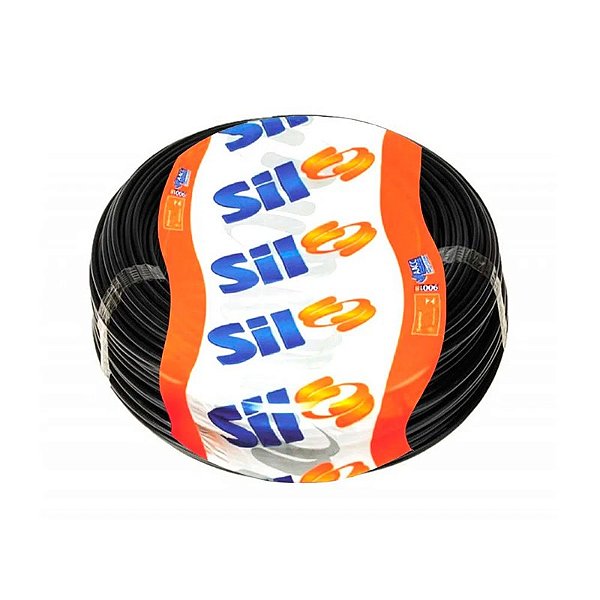 Cabo Flexível 750V 16mm 1 Metro Preto - SIL
