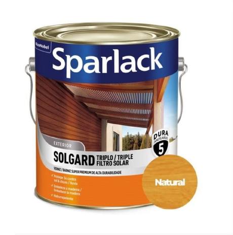 Verniz Sparlack Solgard Triplo Filtro Solar Brilhante Natural 3,6L - CORAL
