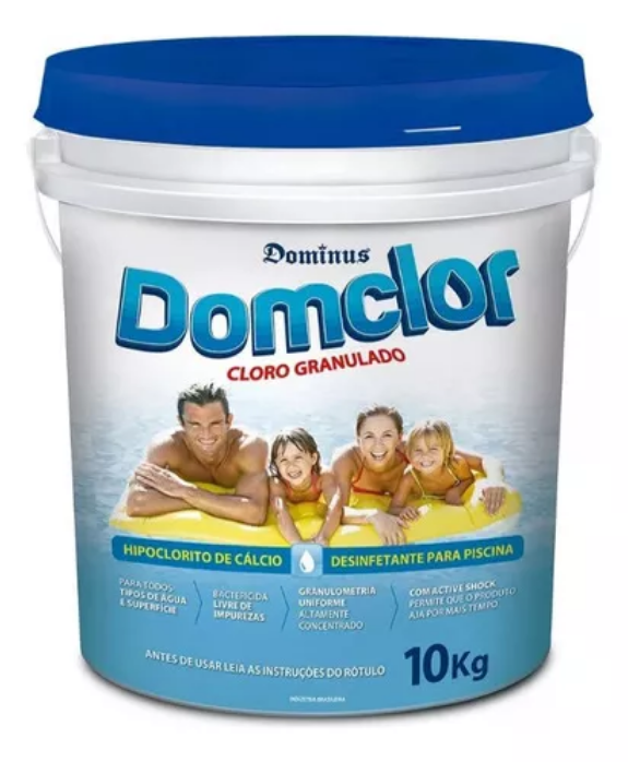 Cloro hipoclorito (65% cloro ativo) Domclor - 10kg