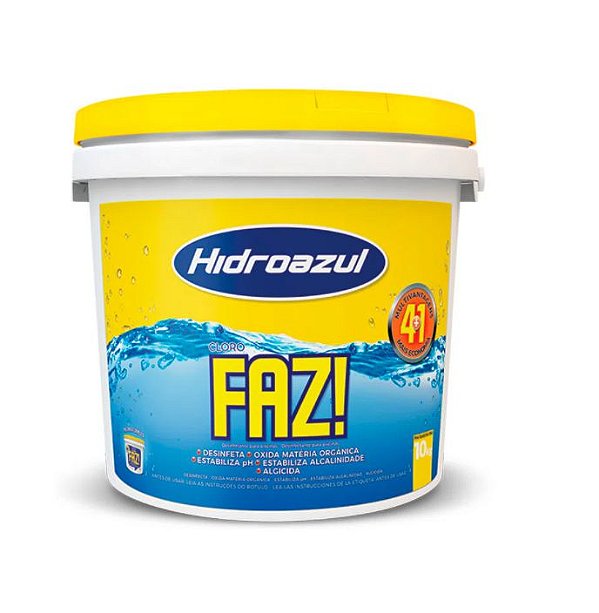 Cloro FAZ (38,10% cloro ativo) Hidroazul - 10kg