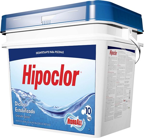 Cloro hipoclor granulado (40% cloro ativo) HidroAll - 10kg